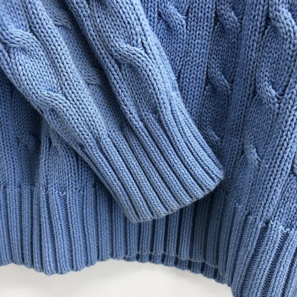 RALPH LAUREN Sport Cable Knit Turtleneck Sweater in True Blue - Picture 6 of 12
